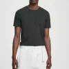 Online COS BAWEŁNIANY T-SHIRT – REGULAR FIT Ciemnozielony