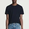 Clearance COS BAWEŁNIANY T-SHIRT – REGULAR FIT Granatowy