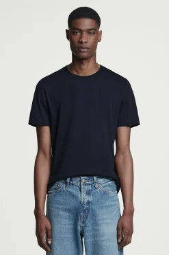 Clearance COS BAWEŁNIANY T-SHIRT – REGULAR FIT Granatowy