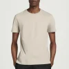 Sale COS BAWEŁNIANY T-SHIRT – REGULAR FIT Jasnyszarobrązowy