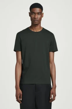 Online COS BAWEŁNIANY T-SHIRT – REGULAR FIT Ciemnozielony