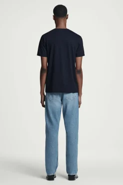 Clearance COS BAWEŁNIANY T-SHIRT – REGULAR FIT Granatowy