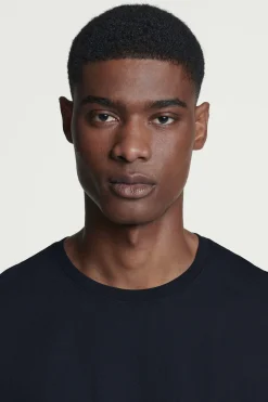 Clearance COS BAWEŁNIANY T-SHIRT – REGULAR FIT Granatowy