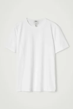 Online COS BAWEŁNIANY T-SHIRT – REGULAR FIT Biały