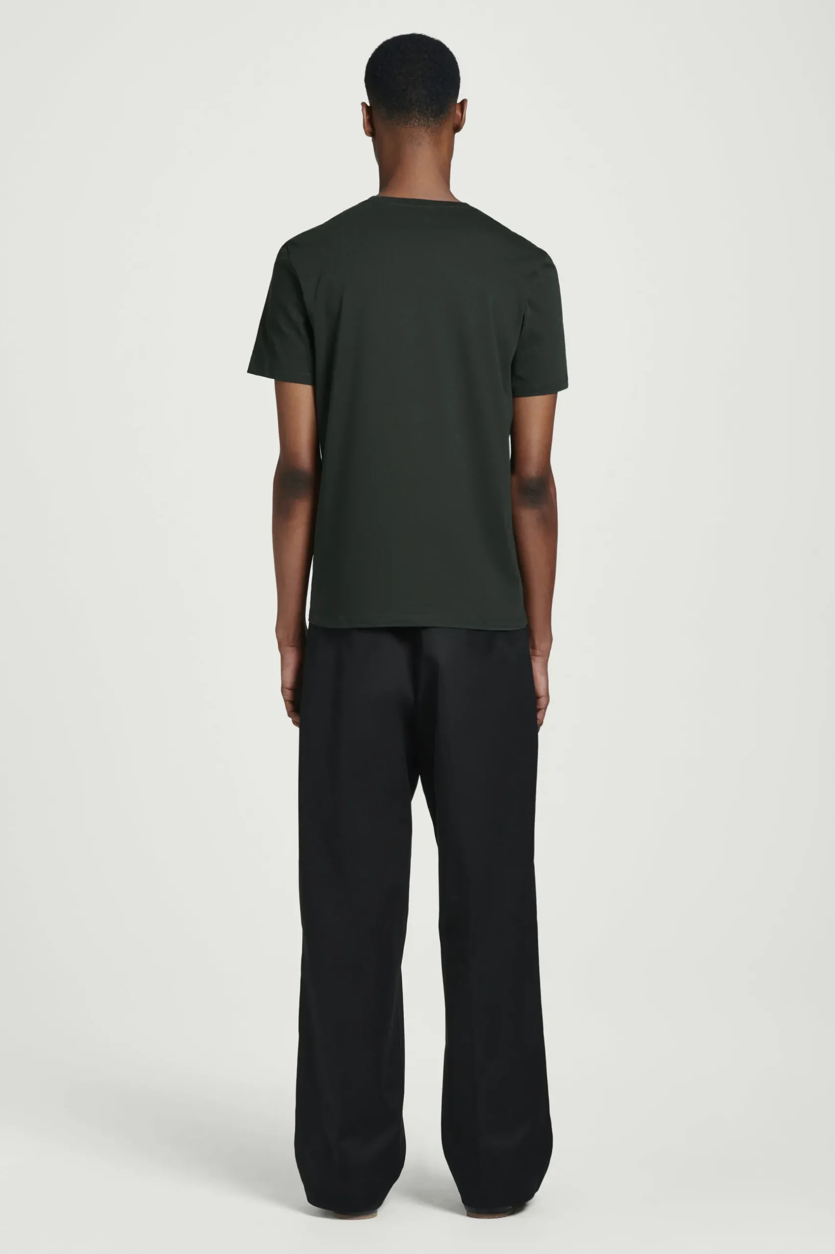 Online COS BAWEŁNIANY T-SHIRT – REGULAR FIT Ciemnozielony