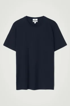 Clearance COS BAWEŁNIANY T-SHIRT – REGULAR FIT Granatowy