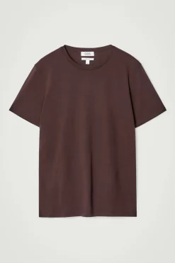 Best COS BAWEŁNIANY T-SHIRT – REGULAR FIT Brązowy