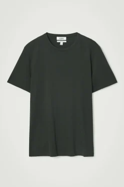 Online COS BAWEŁNIANY T-SHIRT – REGULAR FIT Ciemnozielony