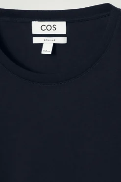 Clearance COS BAWEŁNIANY T-SHIRT – REGULAR FIT Granatowy