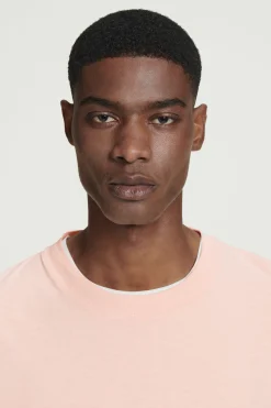 Best COS BAWEŁNIANY T-SHIRT – RELAXED FIT Morelowy