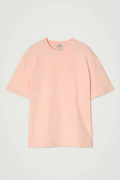 Best COS BAWEŁNIANY T-SHIRT – RELAXED FIT Morelowy
