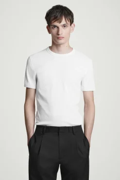 Hot COS BAWEŁNIANY T-SHIRT O DOPASOWANYM KROJU Biały