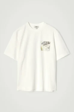 Fashion COS BAWEŁNIANY T-SHIRT O LUŹNYM KROJU
