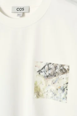 Fashion COS BAWEŁNIANY T-SHIRT O LUŹNYM KROJU