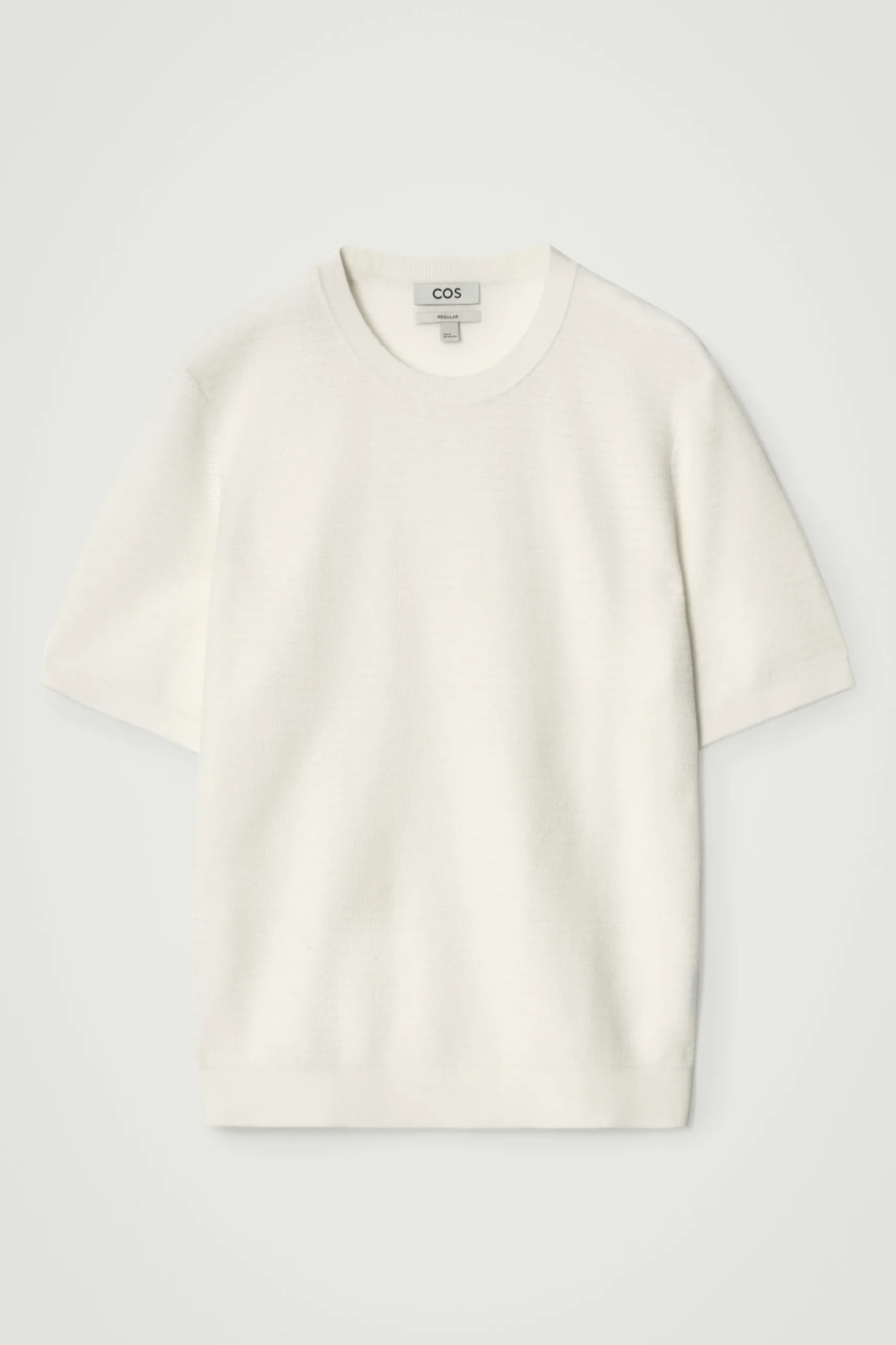 Clearance COS BAWEŁNIANY T-SHIRT O STRUKTURALNYM SPLOCIE Złamanabiel