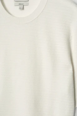 Clearance COS BAWEŁNIANY T-SHIRT O STRUKTURALNYM SPLOCIE Złamanabiel