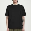 Clearance COS BAWEŁNIANY T-SHIRT OVERSIZE Czarny