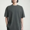 New COS BAWEŁNIANY T-SHIRT OVERSIZE Czarny