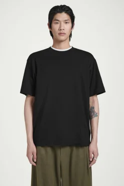 Clearance COS BAWEŁNIANY T-SHIRT OVERSIZE Czarny