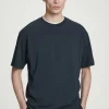 Best COS BAWEŁNIANY T-SHIRT OVERSIZE Granatowy