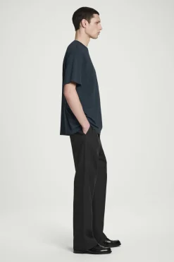 Best COS BAWEŁNIANY T-SHIRT OVERSIZE Granatowy