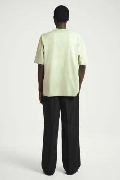 Best COS BAWEŁNIANY T-SHIRT OVERSIZE Z EFEKTEM ACID WASH Jasnozielony