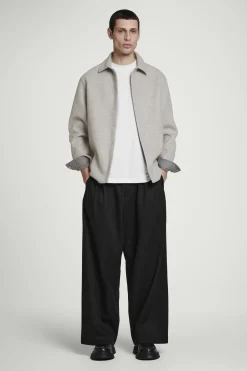 Best COS BAWEŁNIANY T-SHIRT OVERSIZE Biały