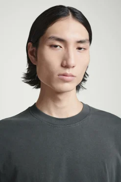 New COS BAWEŁNIANY T-SHIRT OVERSIZE Czarny