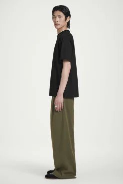 Clearance COS BAWEŁNIANY T-SHIRT OVERSIZE Czarny