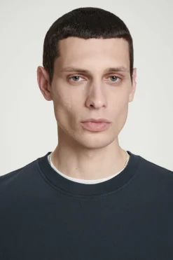 Best COS BAWEŁNIANY T-SHIRT OVERSIZE Granatowy