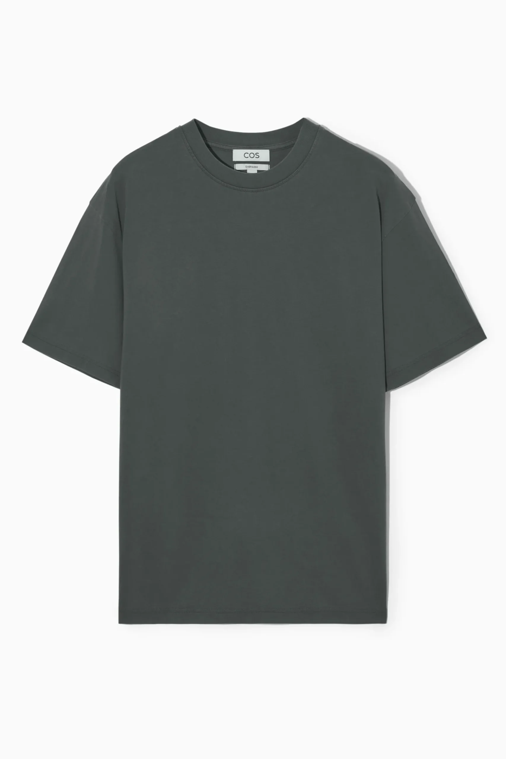 New COS BAWEŁNIANY T-SHIRT OVERSIZE Czarny