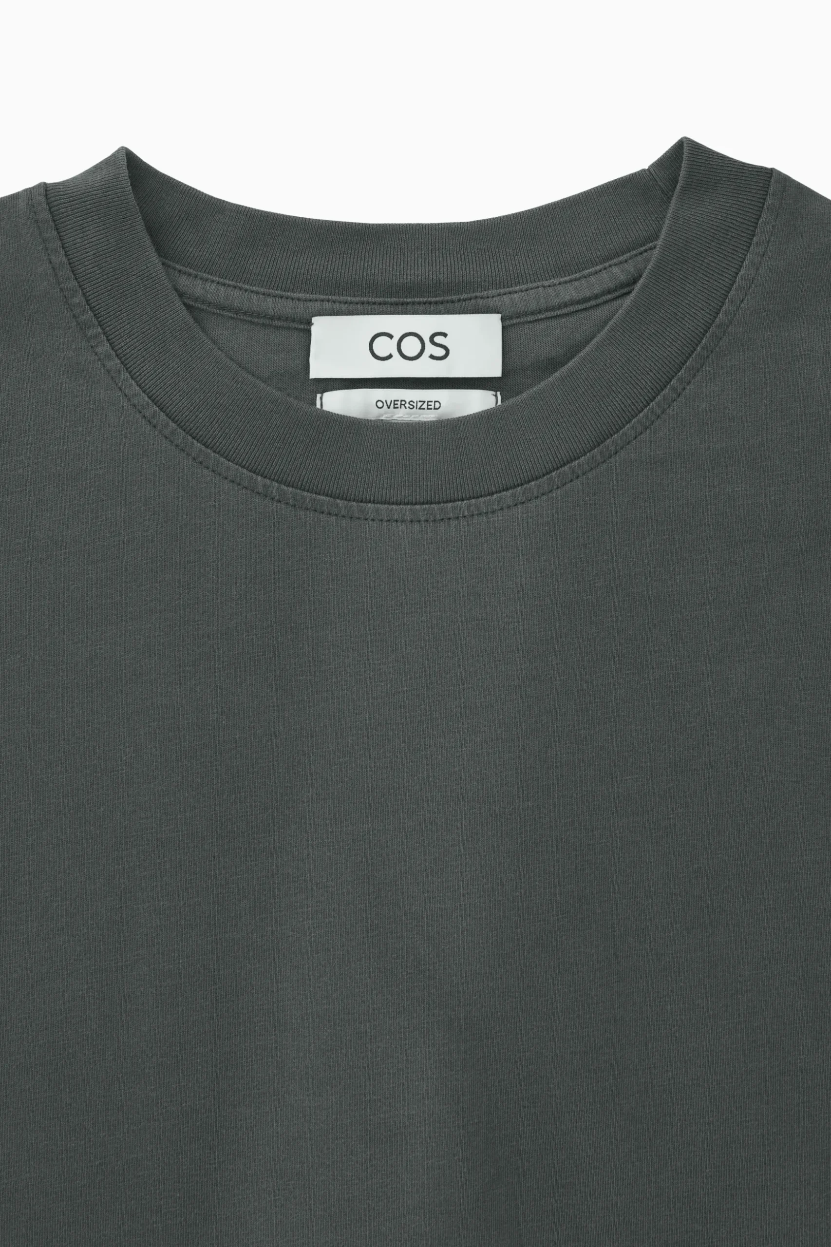 New COS BAWEŁNIANY T-SHIRT OVERSIZE Czarny