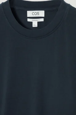 Best COS BAWEŁNIANY T-SHIRT OVERSIZE Granatowy