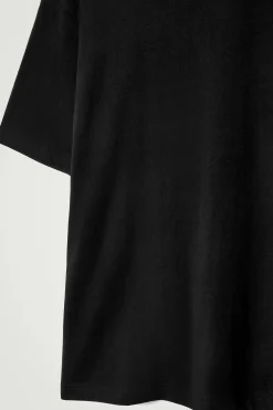 Clearance COS BAWEŁNIANY T-SHIRT OVERSIZE Czarny