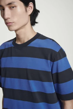 Best COS BAWEŁNIANY T-SHIRT W PASKI O LUŹNYM KROJU