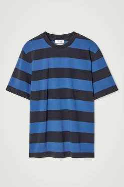 Best COS BAWEŁNIANY T-SHIRT W PASKI O LUŹNYM KROJU