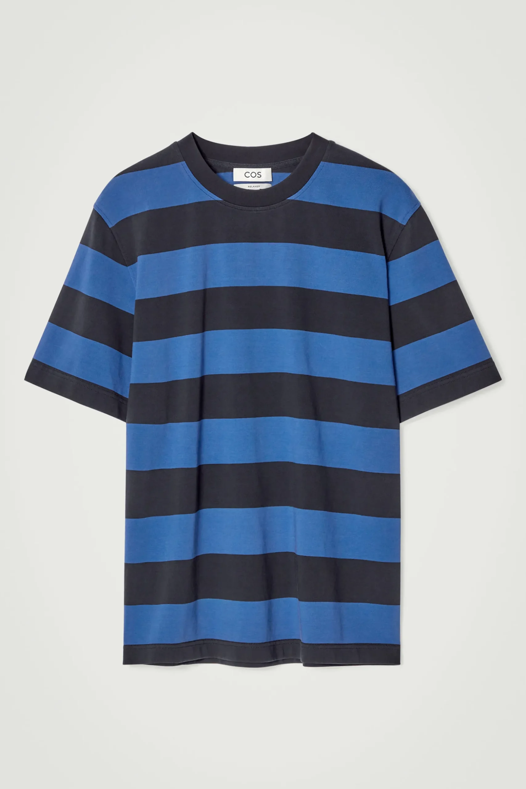Best COS BAWEŁNIANY T-SHIRT W PASKI O LUŹNYM KROJU