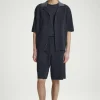 Sale COS BERMUDY Z DWUSTRONNEJ DZIANINY OVERSIZE Granatowy
