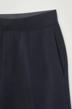 Sale COS BERMUDY Z DWUSTRONNEJ DZIANINY OVERSIZE Granatowy
