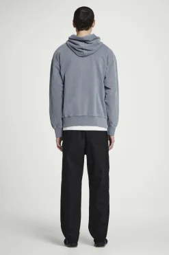 Outlet COS BLUZA Z KAPTUREM ZE SPRANEGO BAWEŁNIANEGO DŻERSEJU Niebieski