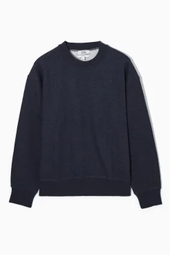 Hot COS BLUZA Z PÓŁGOLFEM Granatowy