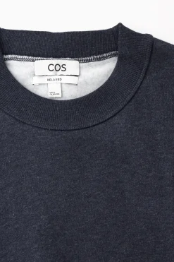 Hot COS BLUZA Z PÓŁGOLFEM Granatowy