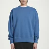 Discount COS BLUZA ZE SPRANEJ BAWEŁNY – RELAXED FIT Niebieski