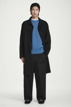 Discount COS BLUZA ZE SPRANEJ BAWEŁNY – RELAXED FIT Niebieski