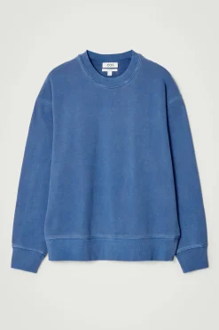 Discount COS BLUZA ZE SPRANEJ BAWEŁNY – RELAXED FIT Niebieski