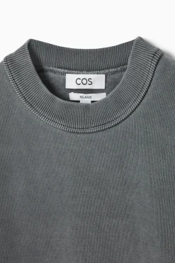 Hot COS BLUZA ZE SPRANEJ BAWEŁNY – RELAXED FIT Spranaczerń