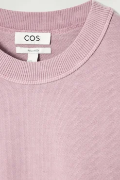 Best COS BLUZA ZE SPRANEJ BAWEŁNY – RELAXED FIT Różowy
