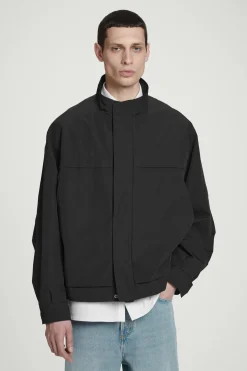 New COS BOMBERKA W STYLU UTILITY Z DIAGONALU Czarny