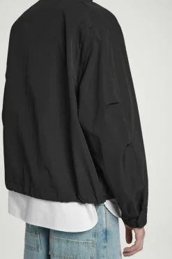 New COS BOMBERKA W STYLU UTILITY Z DIAGONALU Czarny