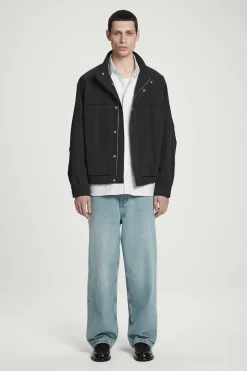 New COS BOMBERKA W STYLU UTILITY Z DIAGONALU Czarny